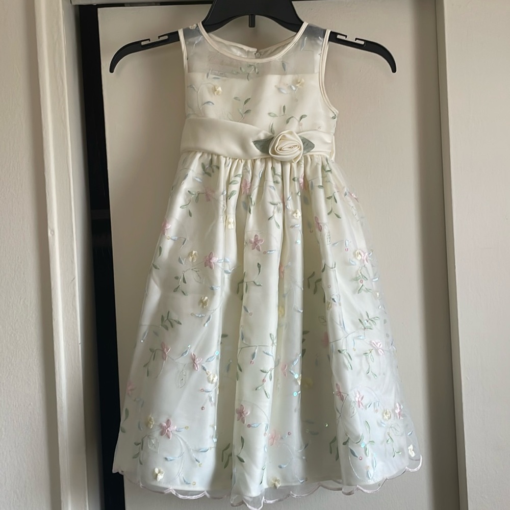 Girls cream Flower dress